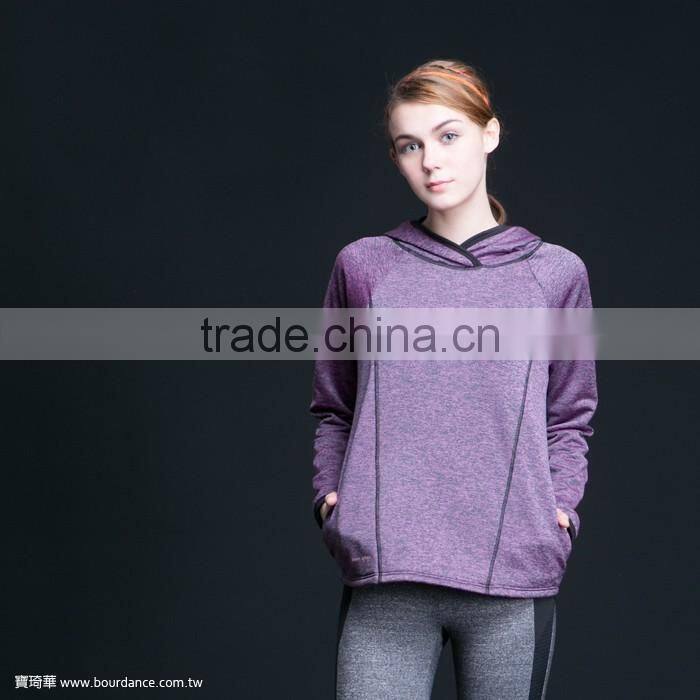 Yoga clothes high neck fleece women jacket