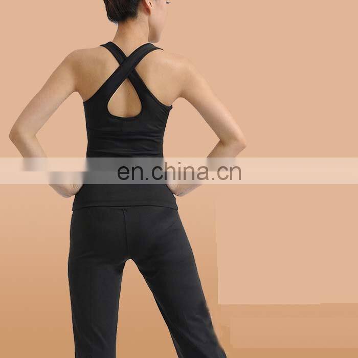 Women's fitness long pants yoga vest suits