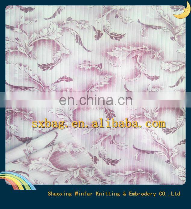 shaoxing textile T/C drop needle printed knitting polyester cotton interlock fabric