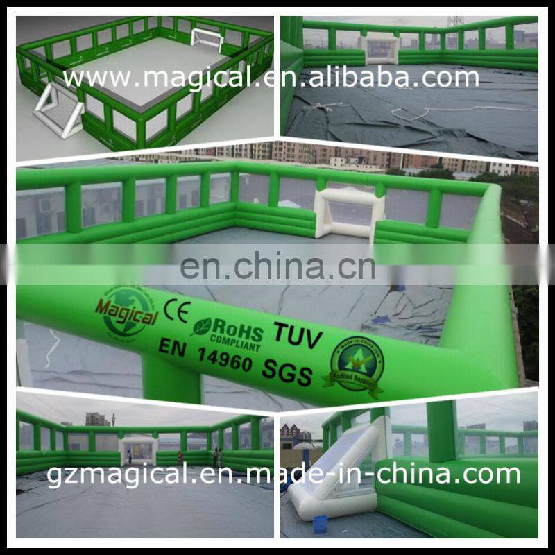 commercial water football inflatable soap soccer field
