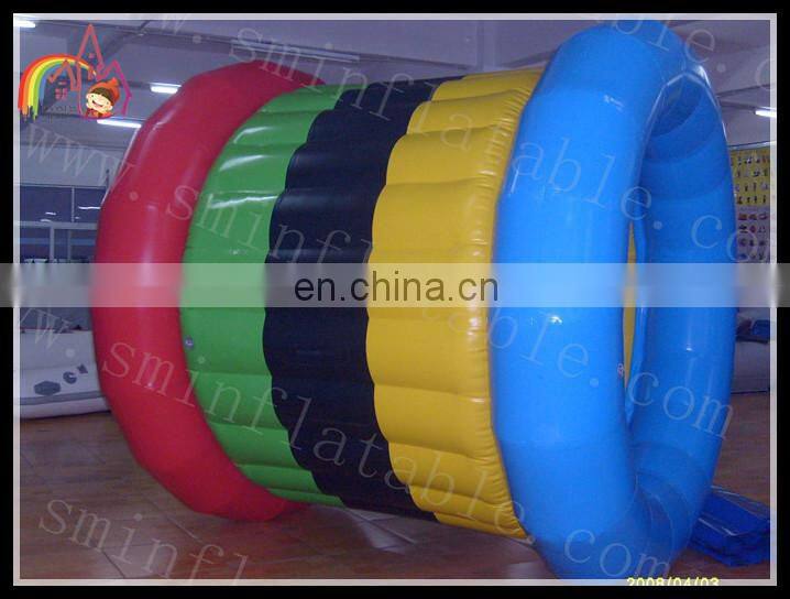 PVC inflatable water park game saturn water globe inflatable climb wall