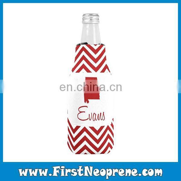 Red Plaid Selected Materials Personalized Beer Coolies