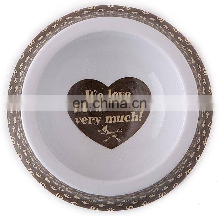Hawaii Style white ceramic pet bowl, Good Quality food and water dog Feeder