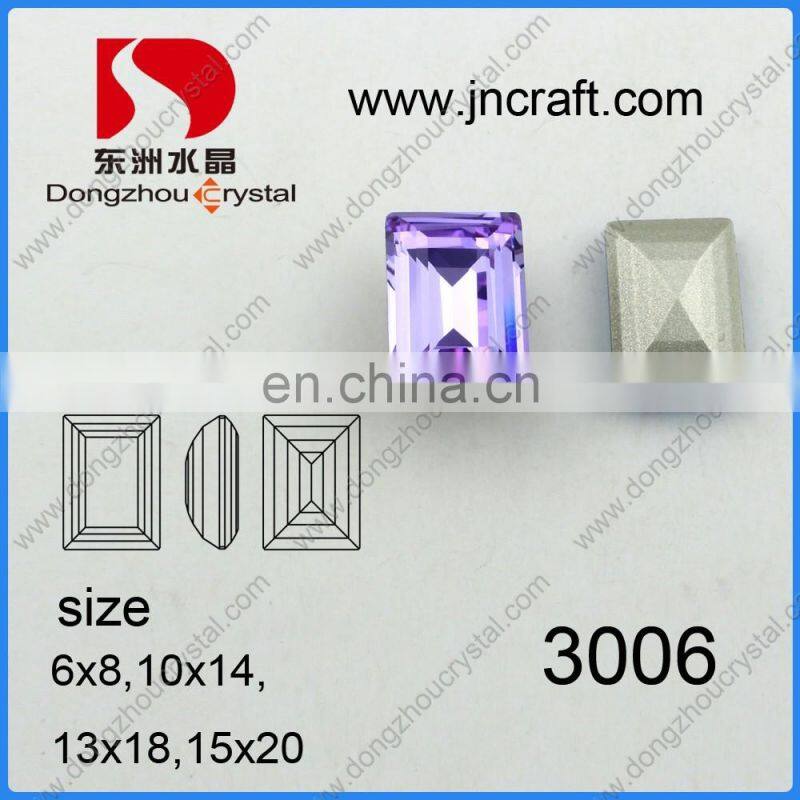 Colorful loose crystal stone silver base for jewelry element