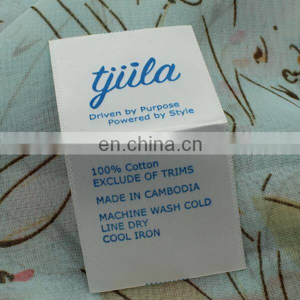 customized type high quality loop fold soft care label printer