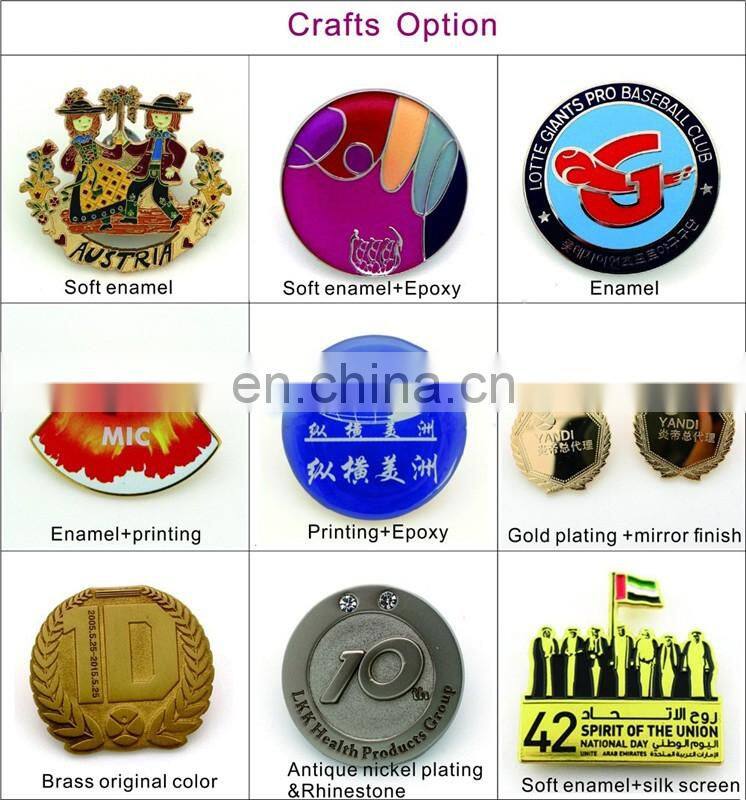 2017 custom enamel metal pin badges
