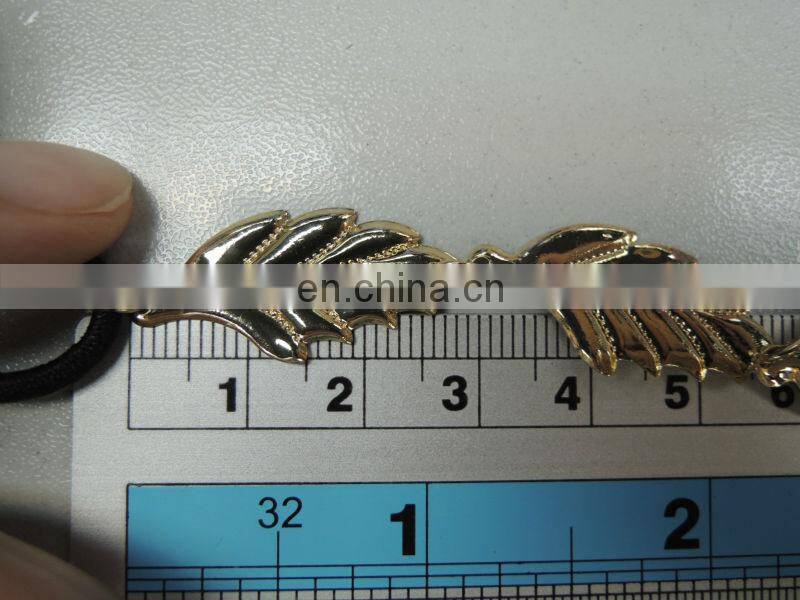 Newest Fashion Zinc Alloy Gold Leaf Hairband Elastic Headband