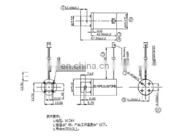Customization of miniature normally open solenoid Pinch valve
