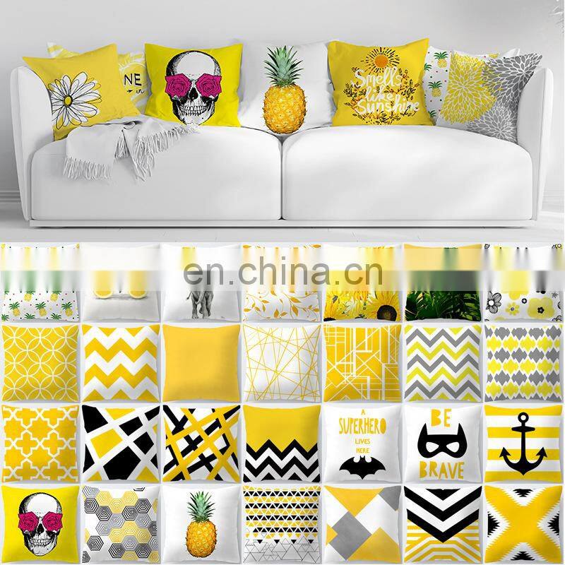 Latest design bright colored polyester cushion cover indian cushion covers