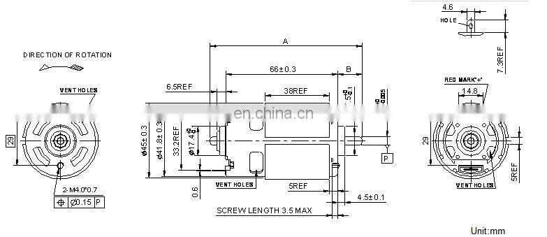 DC12-24V 3000-20000rpm RS775 Double Shaft High Speed DC Motor