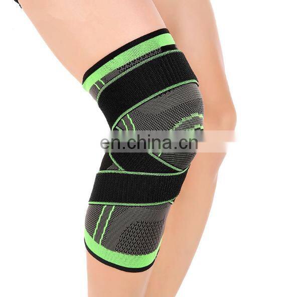 Black soft cotton compression knee sleeve support