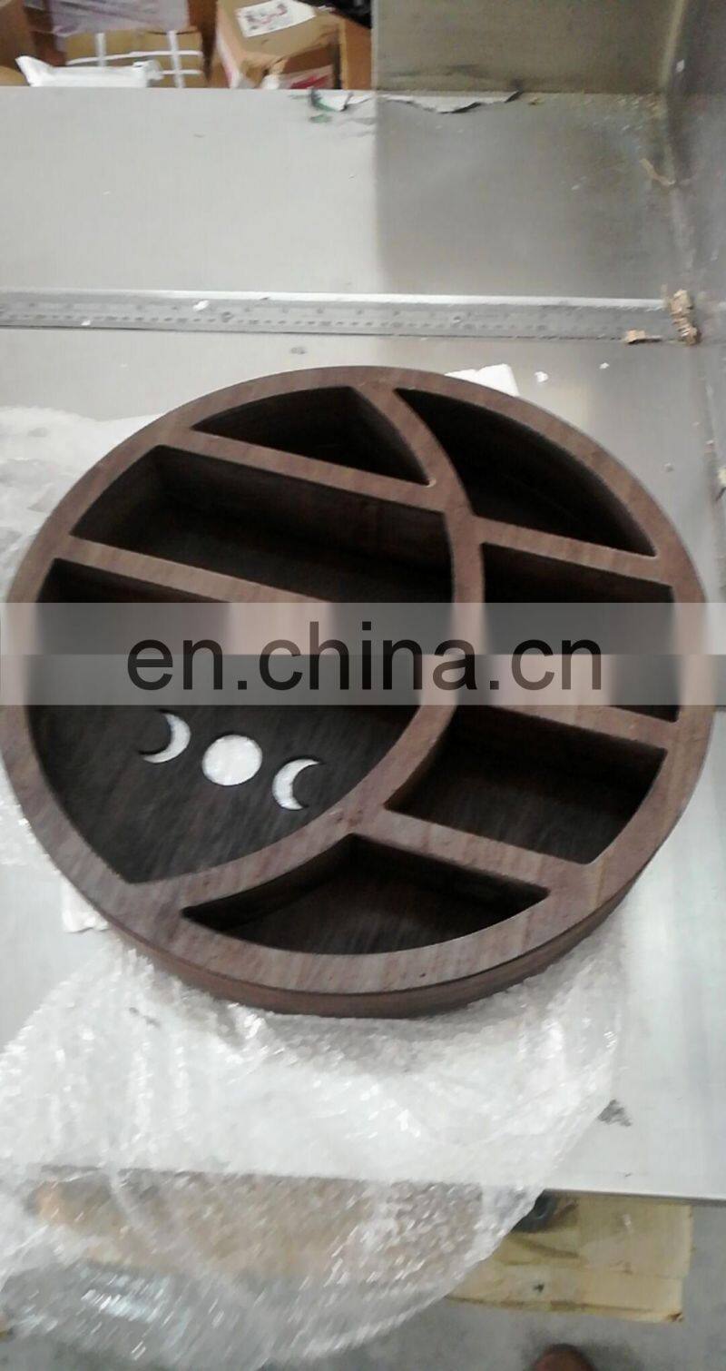 Moon & Stars Triangle Crystal Display wood Shelf