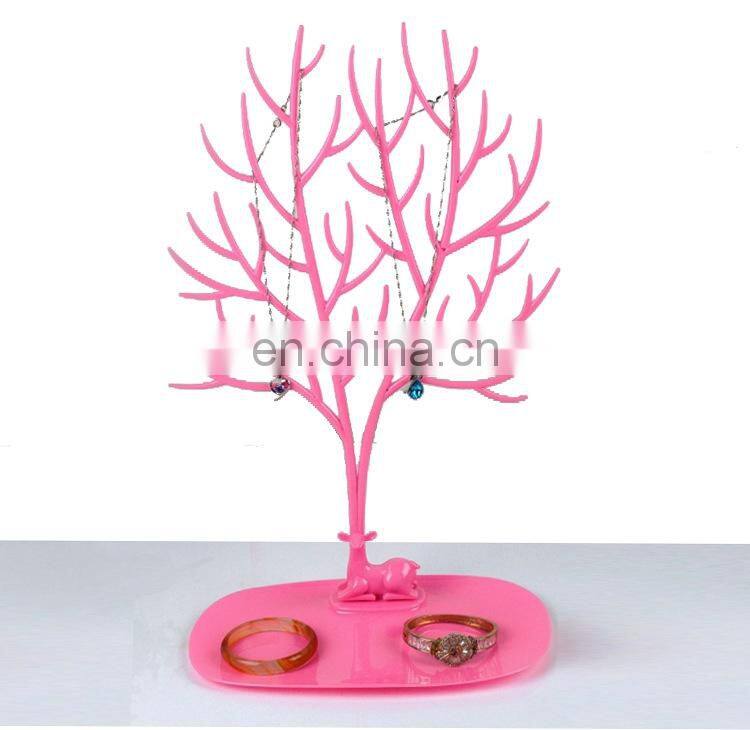 Jewelry Necklace Earrings Rings Deer Display