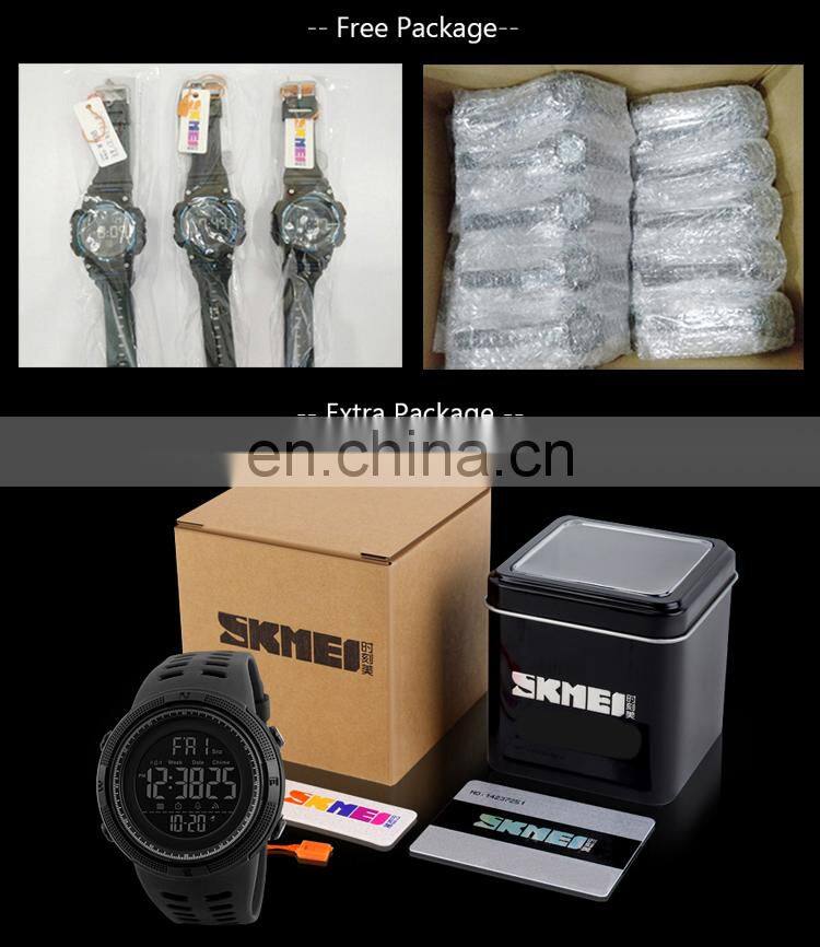 SKMEI brand 1371 stainless steel back genuine leather mens analog quartz watches