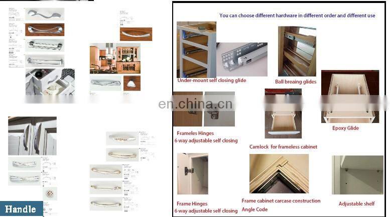 Superior Quality Solid Wood Modern Design Kitchen cabinet with cabinet handle