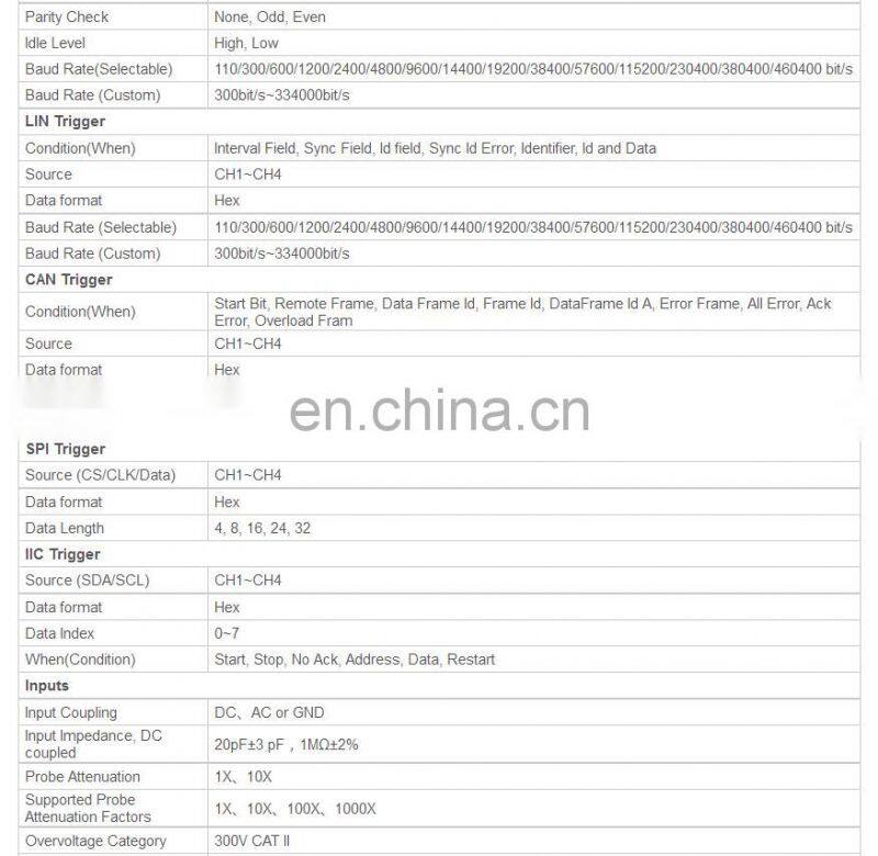 Hantek DSO4254B Digital Oscilloscope Storage Bench Type 4 CH 64K 1GS/s 250MHz Bandwidth