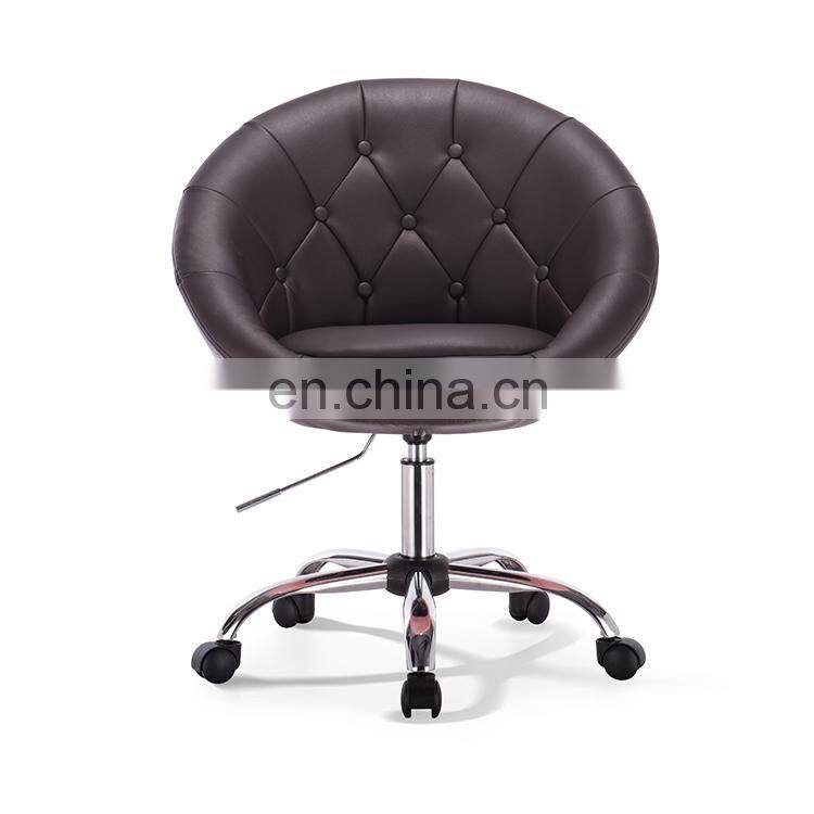 Lounge hydraulic chair wheels pu leather japanese salon waiting chair