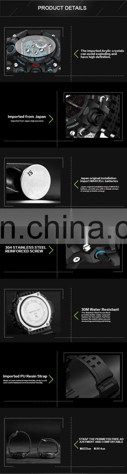 2018 Best Sanda Digital Watch Waterproof Sports Men's Outdoor Electronic Watch Multi-functional Student Smart Watch