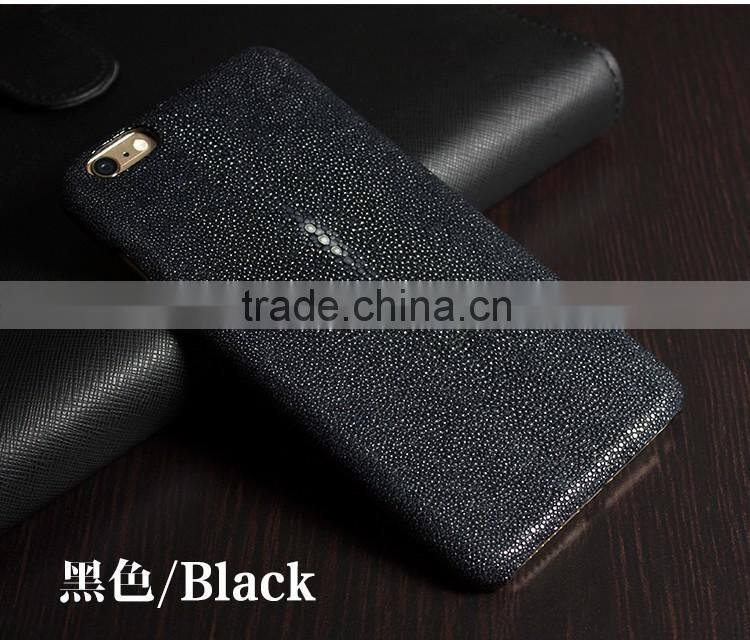Luxury genuine polished stingray leather skin case for iphone 6 plus