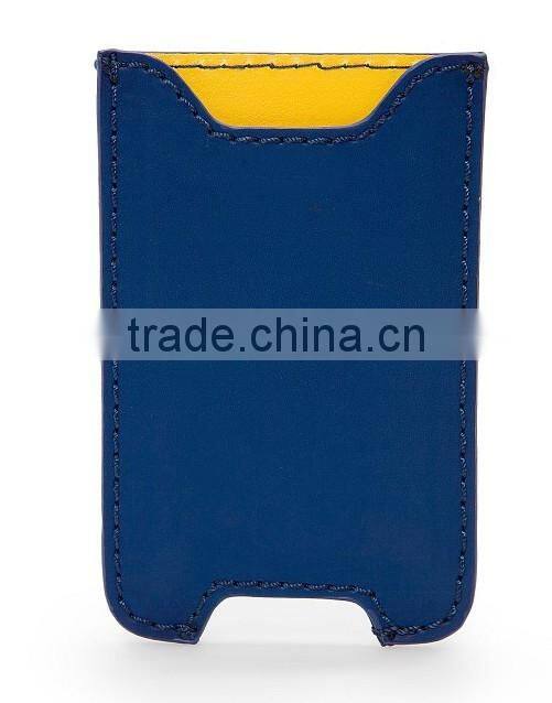 slip on bright color leather phone case with cut-out to charge plain genuine leather phone sleeve for iphone 5 6 custom logo