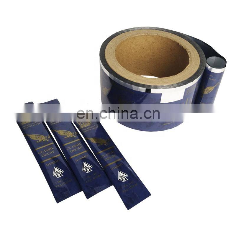 Plastic custom printed banana chips sachet automatic food grade snack packaging roll film 65g plantain chips packaging pouches