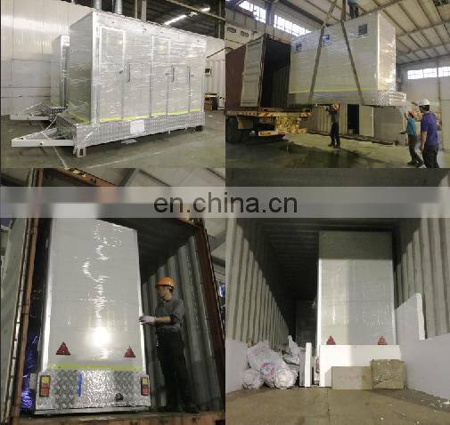Mobile portable showers and portable toilets with bathroom toilet sink shower