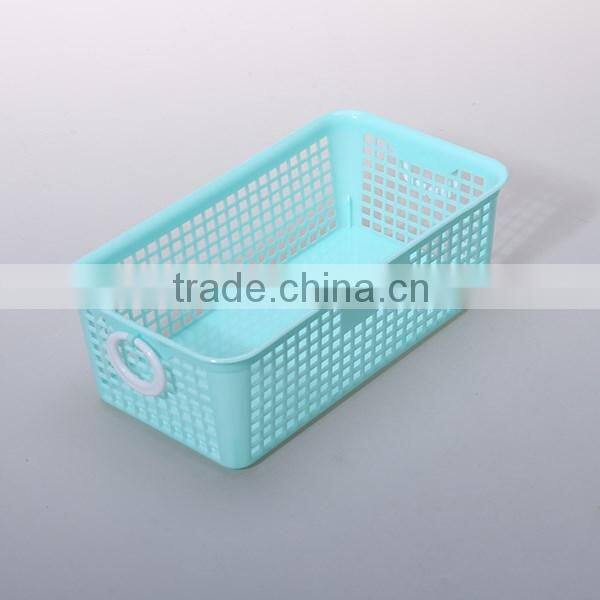 Retangular plastic kitchenware vegetable basket with handles