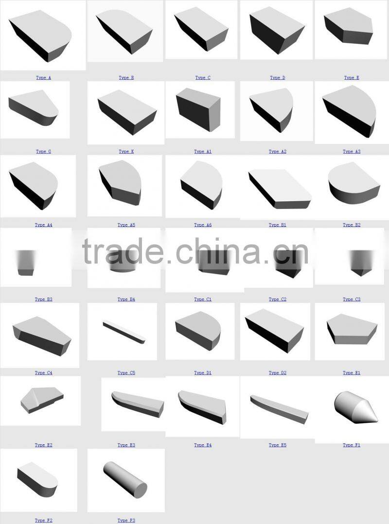 ZhuZhou brazed turning tool,brazing tip h13 grade yg6