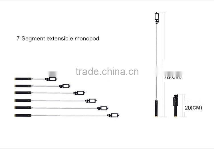 Wholesale Portable Mini Monopod Selfie Stick with wire for nokia lumia 925