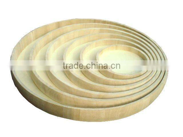 Natural color wooden plate
