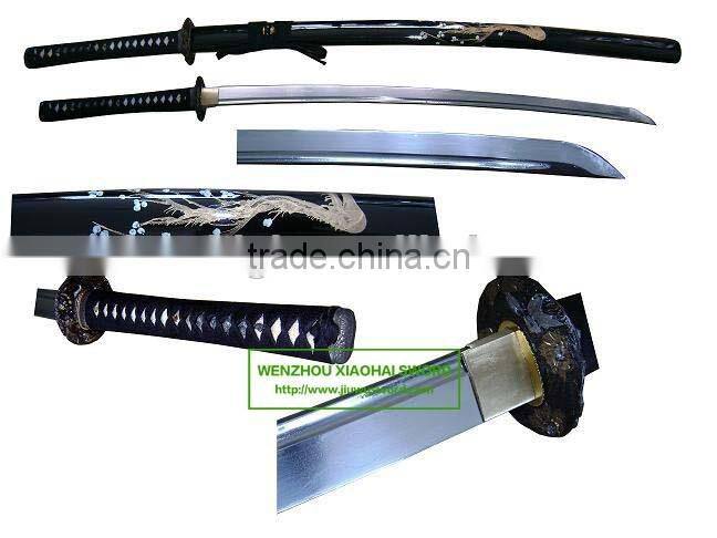 high quality damascus steel high carbon steel dragon handmade katana samurai sword HK065