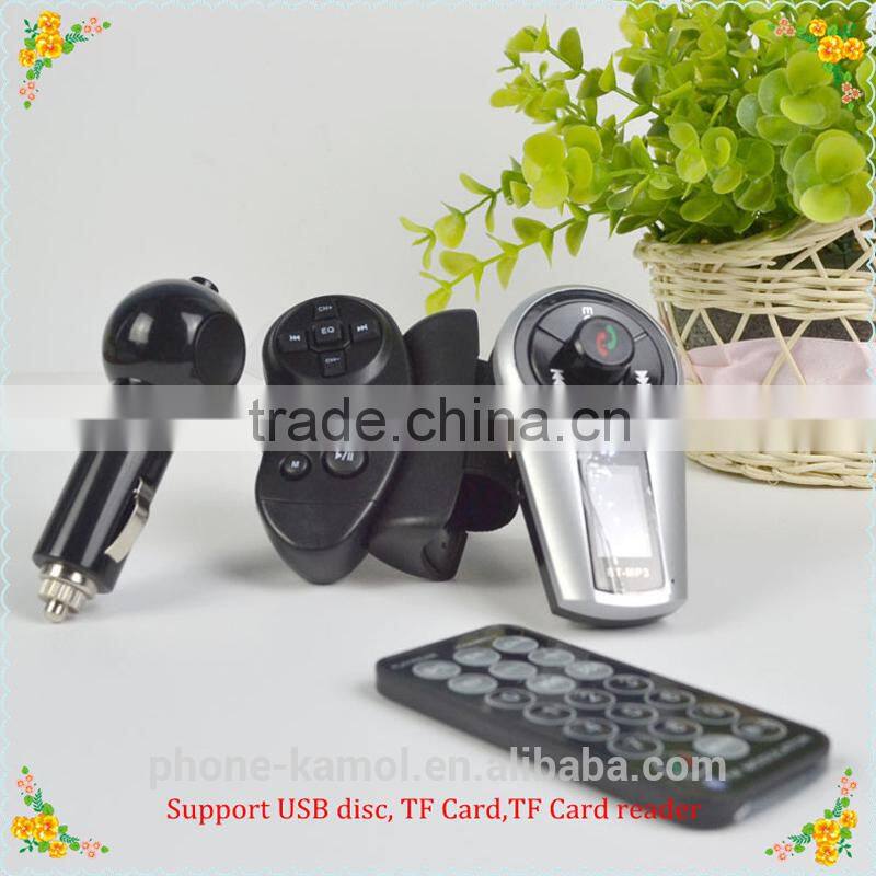 shenzhen popular model M398 steering wheel bluetooth fm transmitter car kit