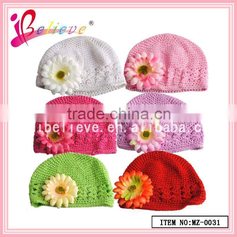 Charming beanie hat knitting pattern,soft baby hat beanie hat with flower
