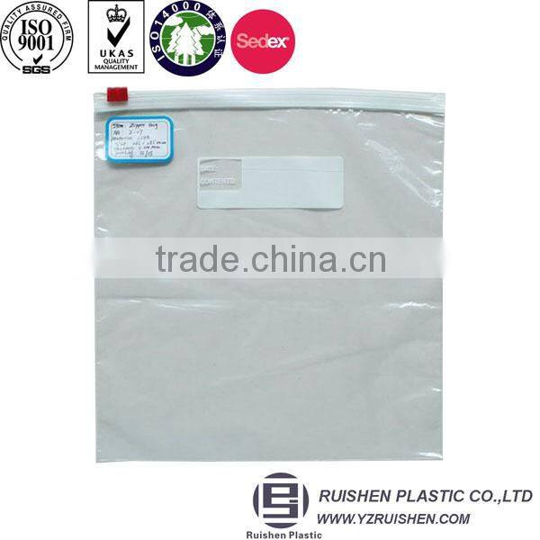 Transparent ldpe plastic zipper bag with printing