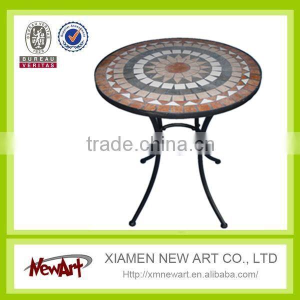 Patio garden metal mosaic furniture outdoor mosaic metal iron furniture