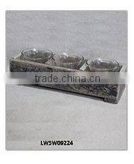 Antique Gold Metal Crown Candle Holder