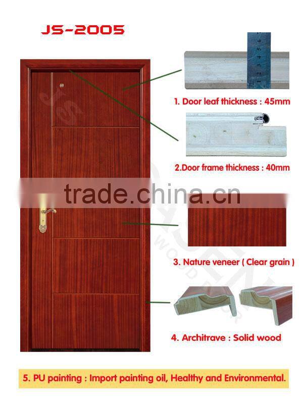 cherry economic HDF grooving wooden door