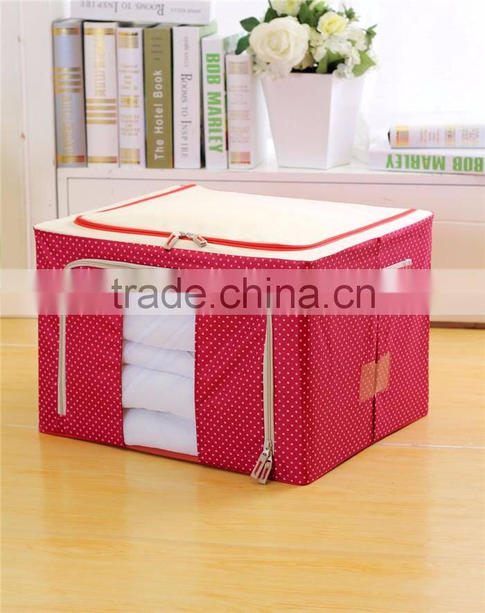 Hot sale printed non woven folding storage boxes