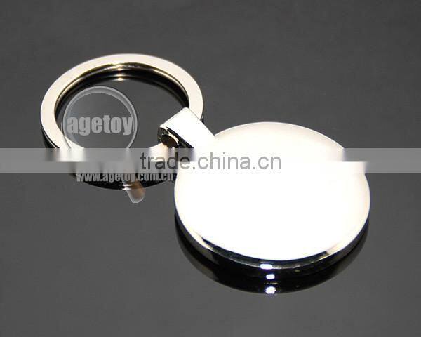 36MM Round Shape Zinc Alloy Silver Color Custom Wholesale Blank Metal Keychains Wholesale