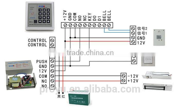 12V/350mA access control system 180kg Electric Magnetic Lock PY-EL5-2