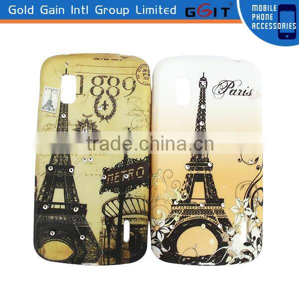 Colorful Tower UV Printing TPU With Diamond Case for LG Nexus 4 E960