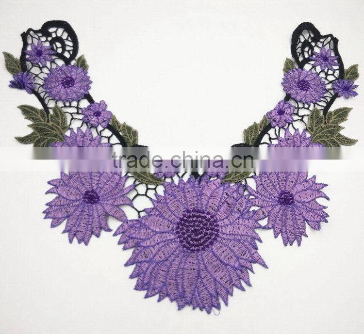 Quality top sell floral lace crochet collar