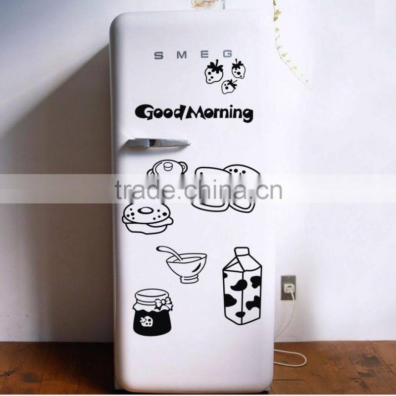 Promotional customized styling fridge vinyl sticker home decoration