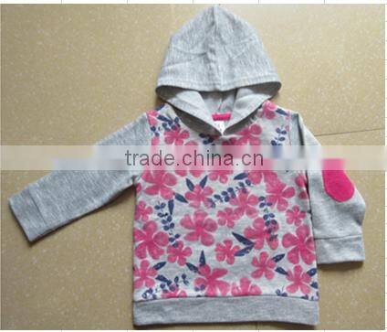 BSCI Passed China Factory Winter Fleece Overall Printed Baby Pullover Infant Hoody Lovely Baby Girls Sweatershirt