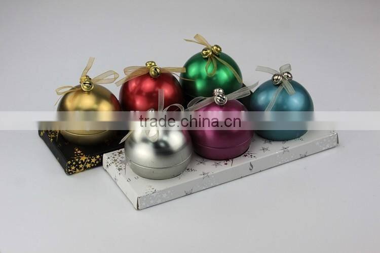 Round soy scented tin candle with English style