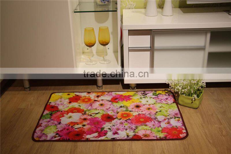 Wholesale price polyester anti slip floor mat