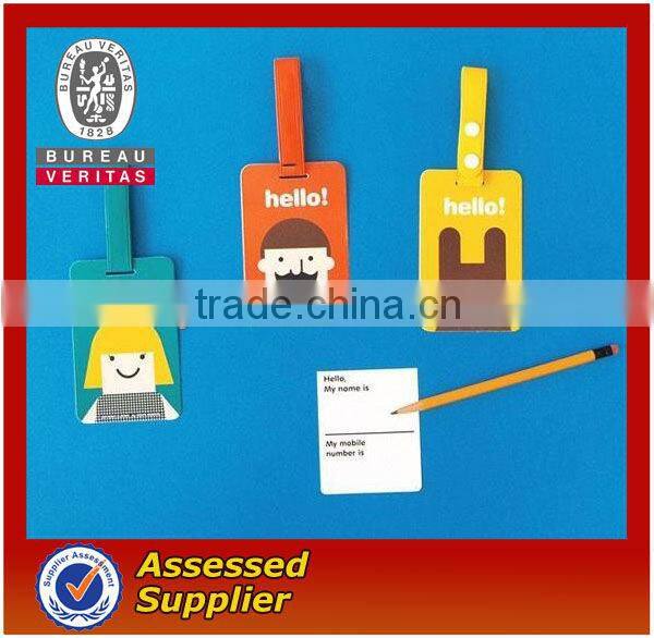custom silicone fancy PVC 3D travel luggage id tag