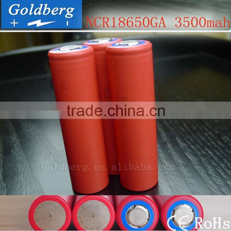 New arrival Sanyo ncr18650ga 3500mAH 3.7V rechargeable li-ion battery for power bank pack cells