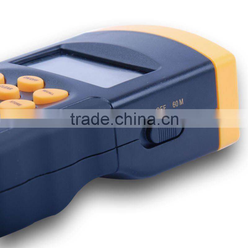 Laser Area Volume Measure Range 0.5m ~60m 20inch~197ft Ultrasonic Distance Meter