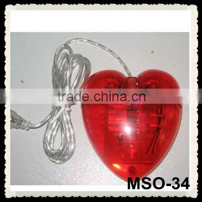 Unique style mouse computer mouse with a heart